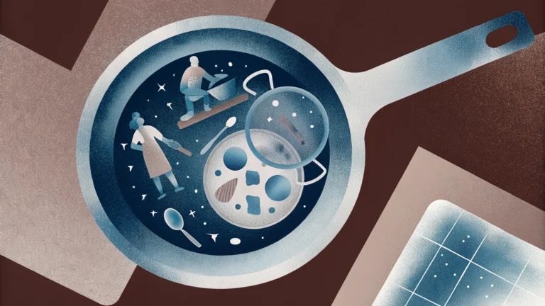 Священные правила кухни: космическая сковорода с фигурками людей из разных культур